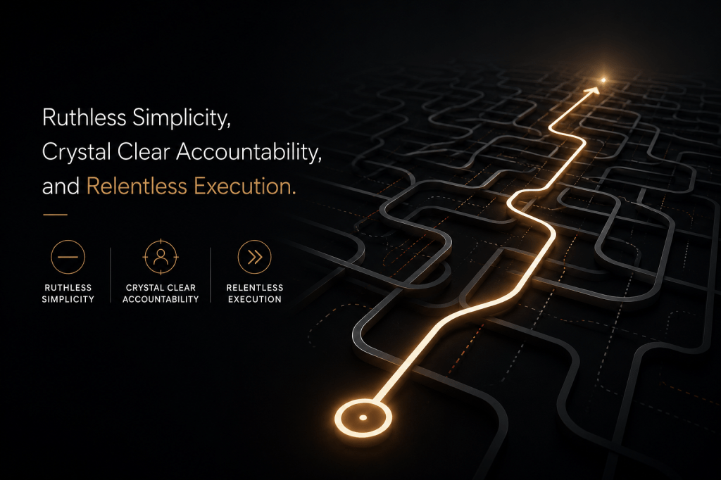 Ruthless Simplicity. Relentless Execution.